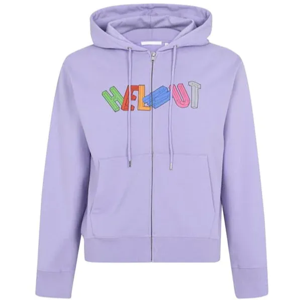 Helmut Lang Purple Logo Hoodie