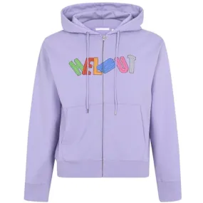 Helmut Lang Purple Logo Hoodie