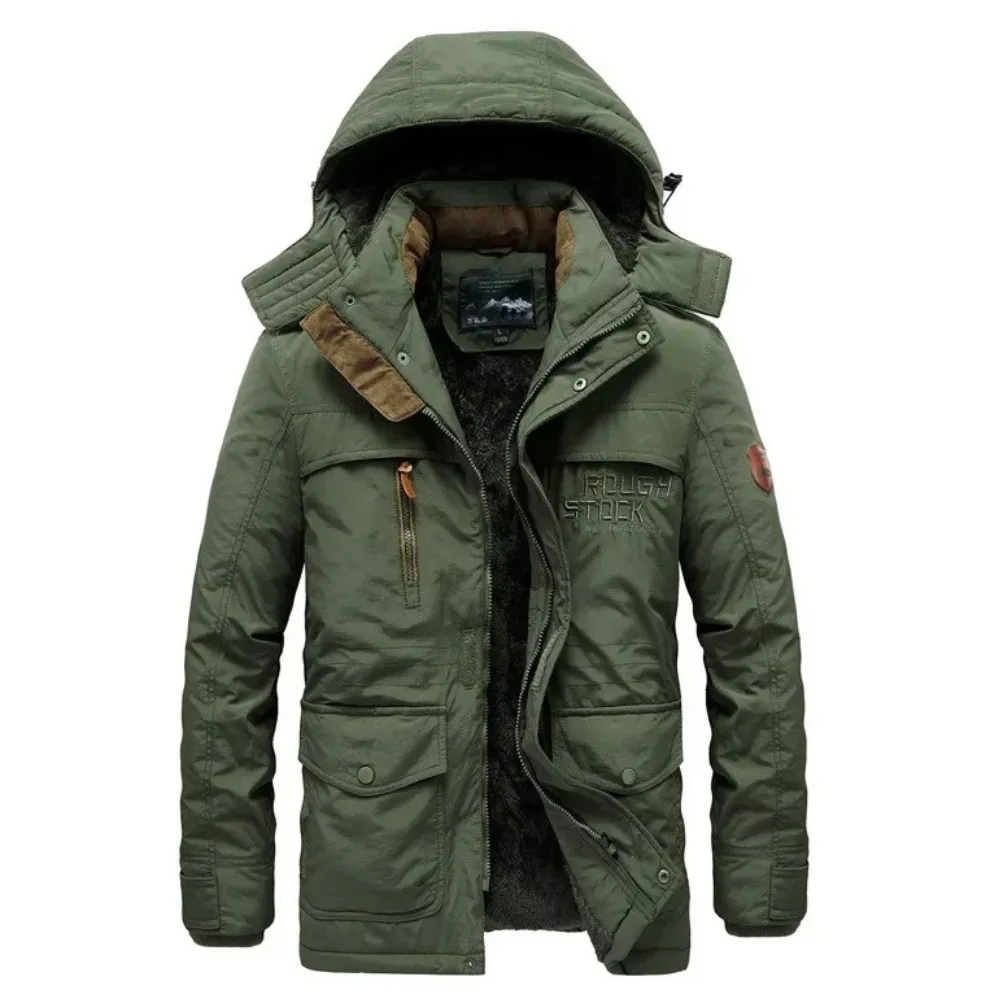 High-quality parka jacket for men with warm fleece lining