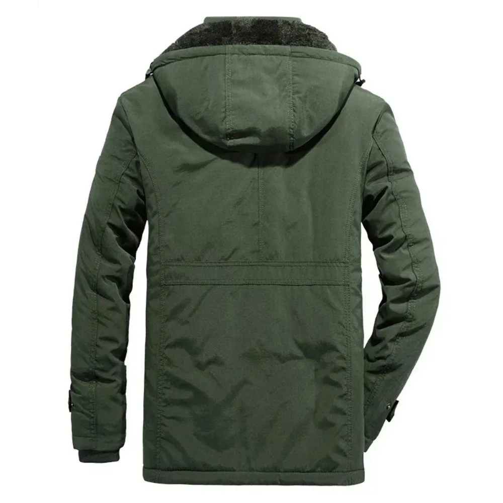 High-quality parka jacket for men with warm fleece lining