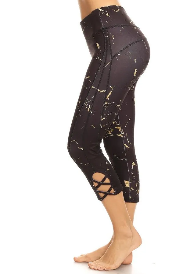 High rise printed legging