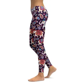 Indian Elephant Pattern Leggings