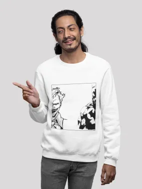 Joker v/s Batman White Men's Sweatshirt