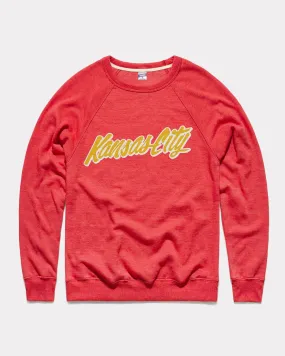 Kansas City Script Red Crewneck