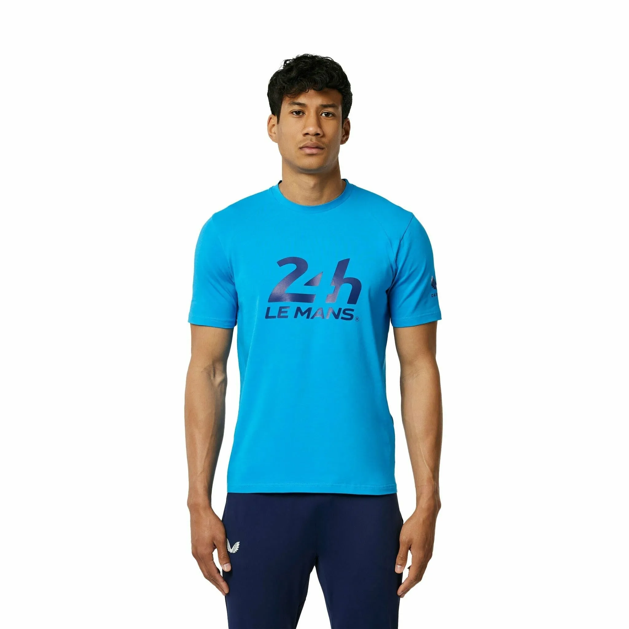 Le Mans 24 Hours Men's Castore Heritage Large Logo T-Shirt - Blue/Navy/White