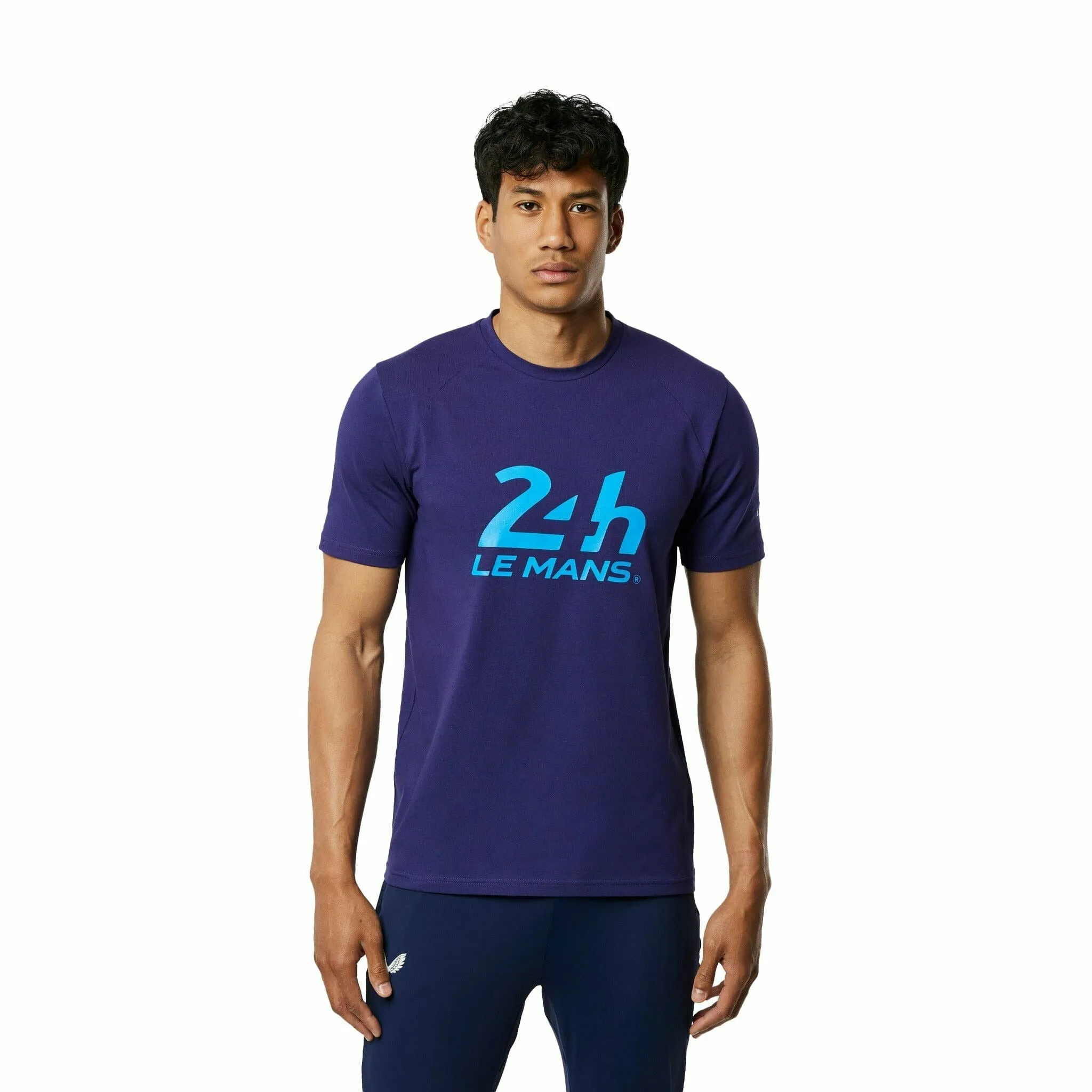 Le Mans 24 Hours Men's Castore Heritage Large Logo T-Shirt - Blue/Navy/White