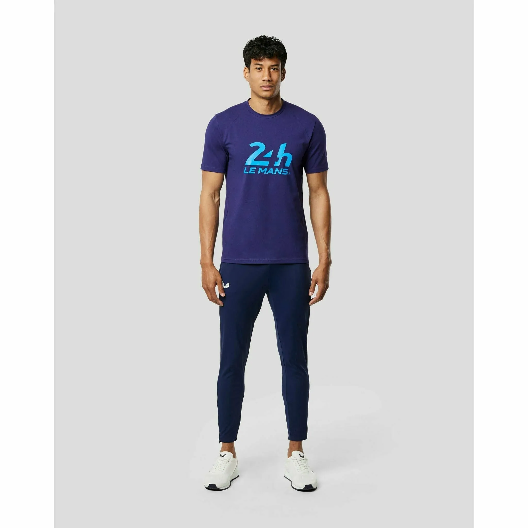 Le Mans 24 Hours Men's Castore Heritage Large Logo T-Shirt - Blue/Navy/White