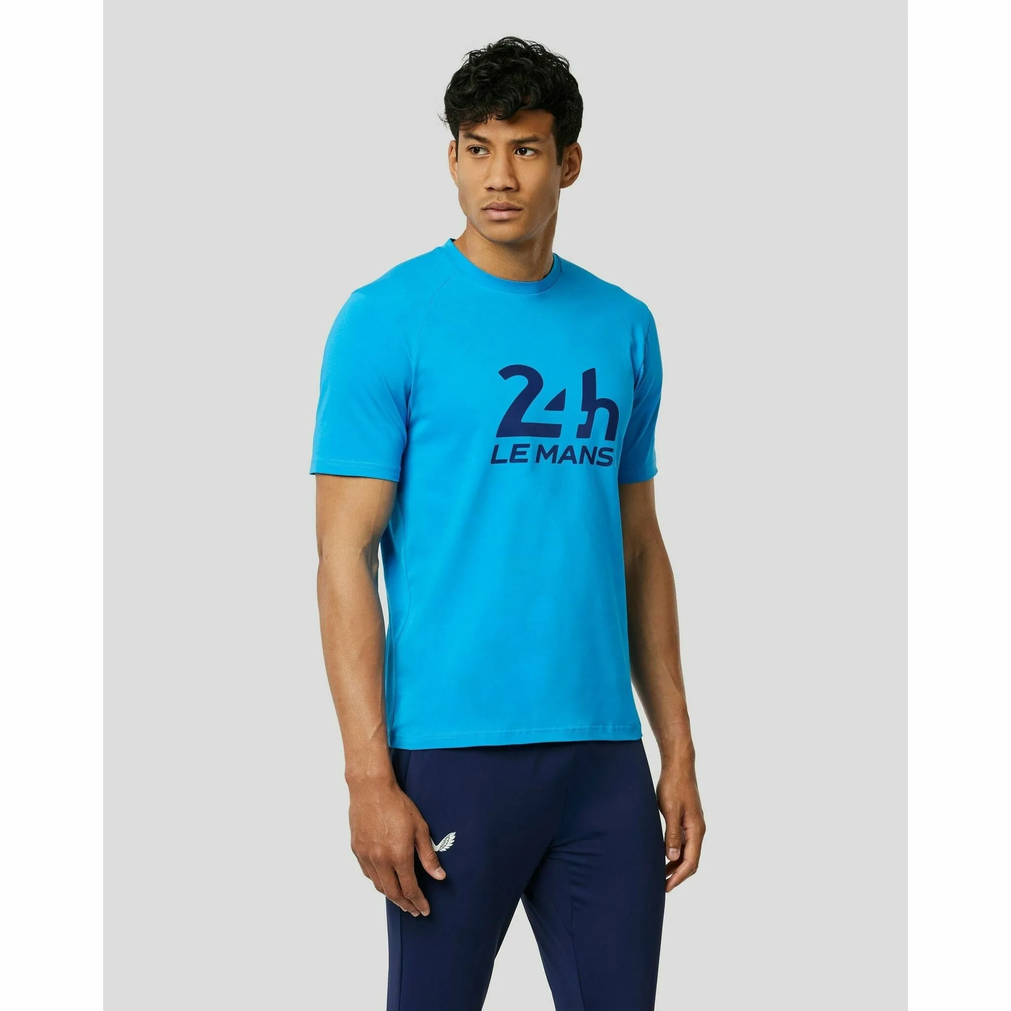 Le Mans 24 Hours Men's Castore Heritage Large Logo T-Shirt - Blue/Navy/White