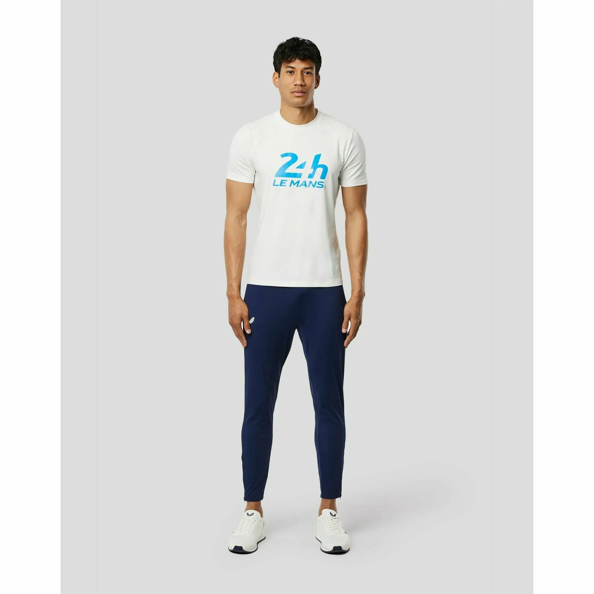 Le Mans 24 Hours Men's Castore Heritage Large Logo T-Shirt - Blue/Navy/White