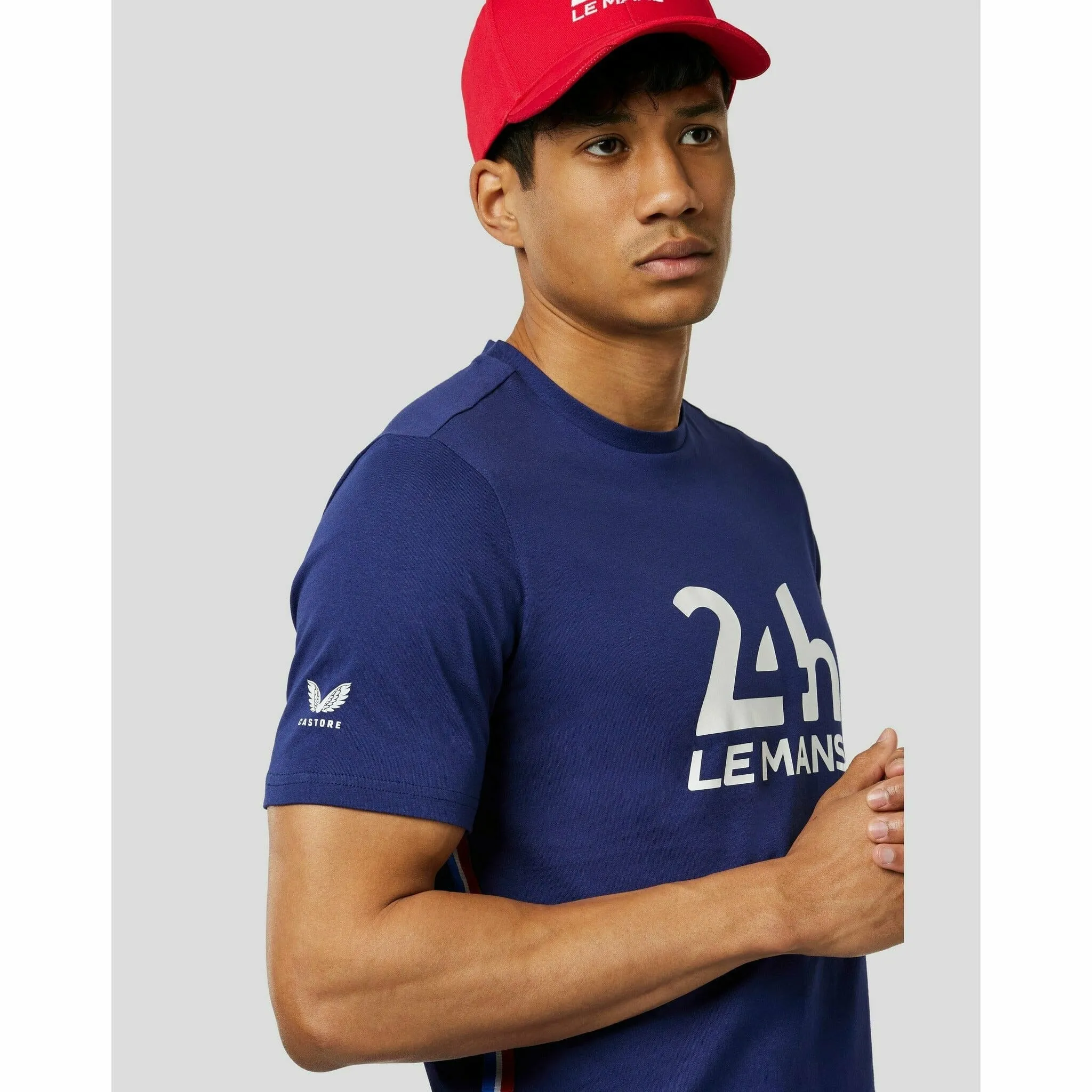 Le Mans 24 Hours Men's Heritage Large Logo T-Shirt - White/Navy