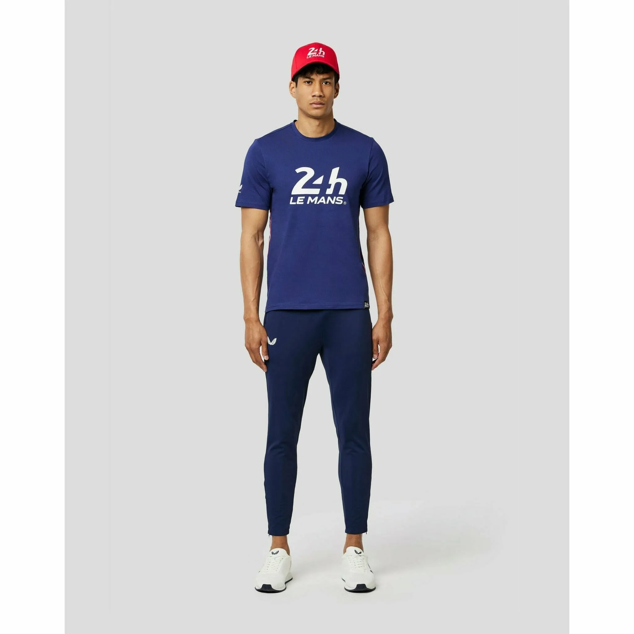 Le Mans 24 Hours Men's Heritage Large Logo T-Shirt - White/Navy