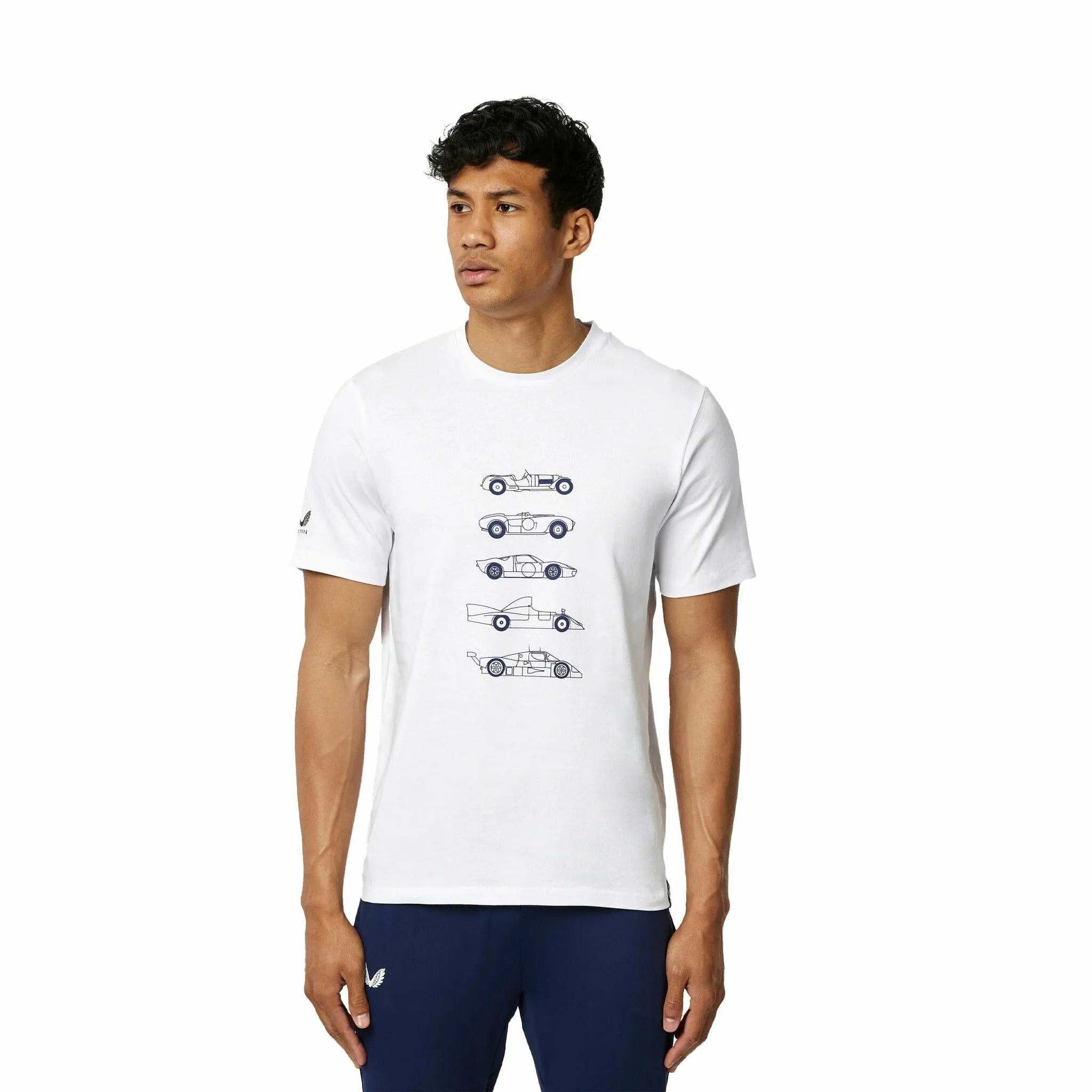 Le Mans 24 Hours Men's Vintage Car Shirt - Navy/White