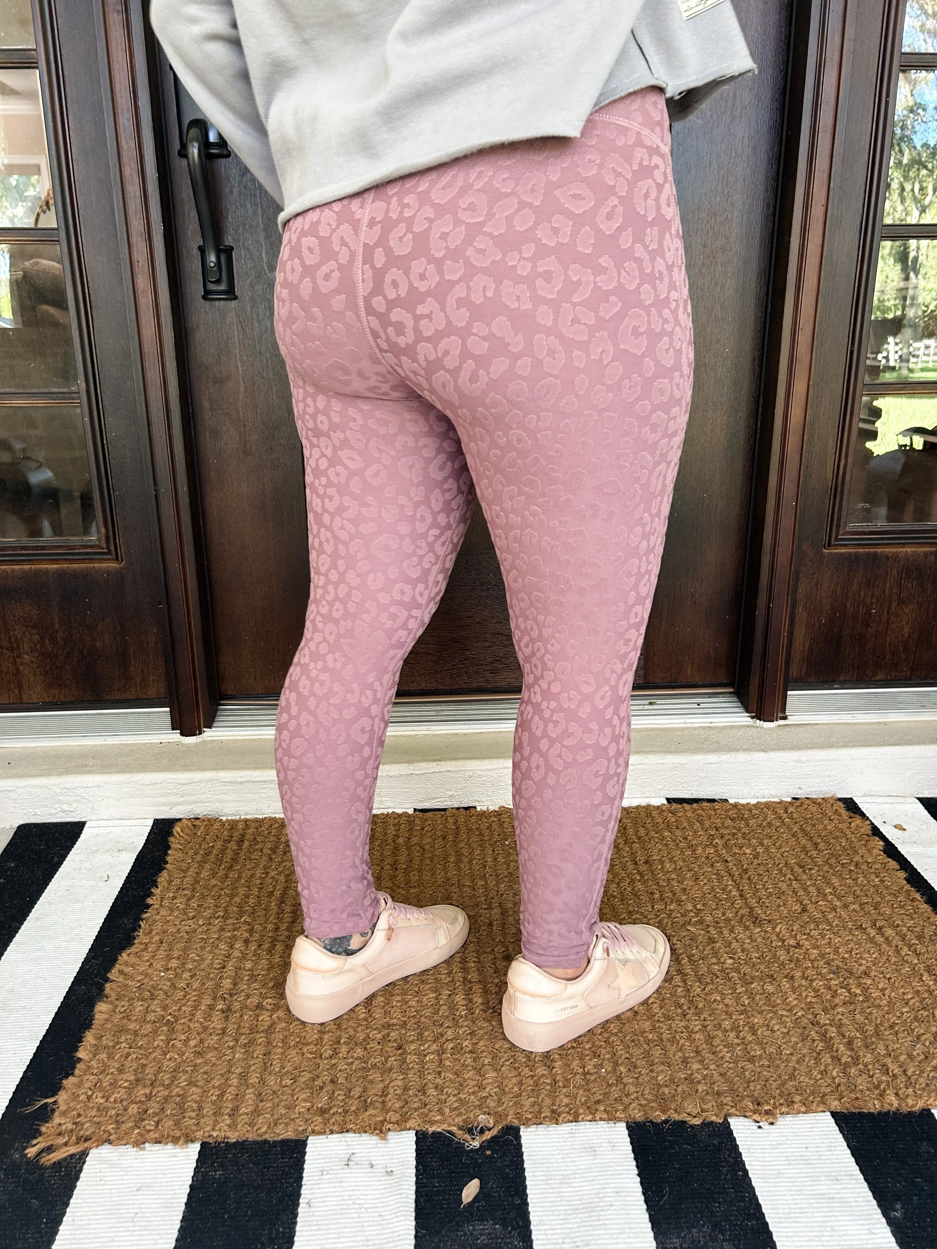 Leopard Mauve Leggings