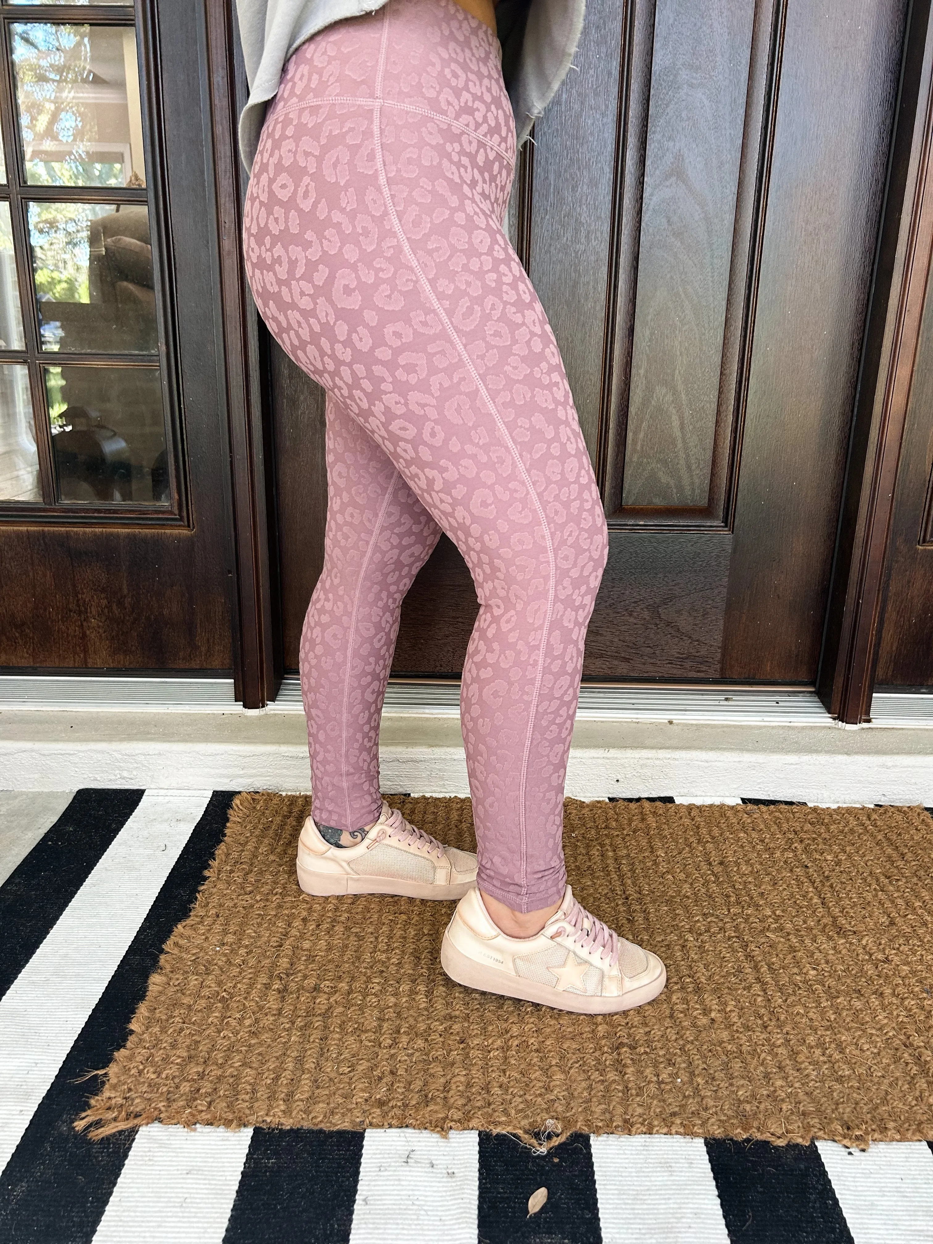 Leopard Mauve Leggings