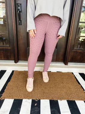 Leopard Mauve Leggings