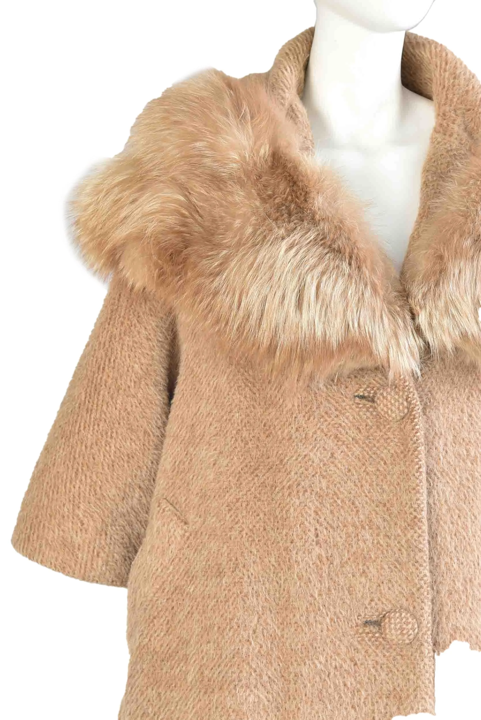 Lilli Ann 60s Fox & Mohair Swing Coat