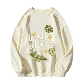 “Local Aliens Print Cotton” Sweatshirt