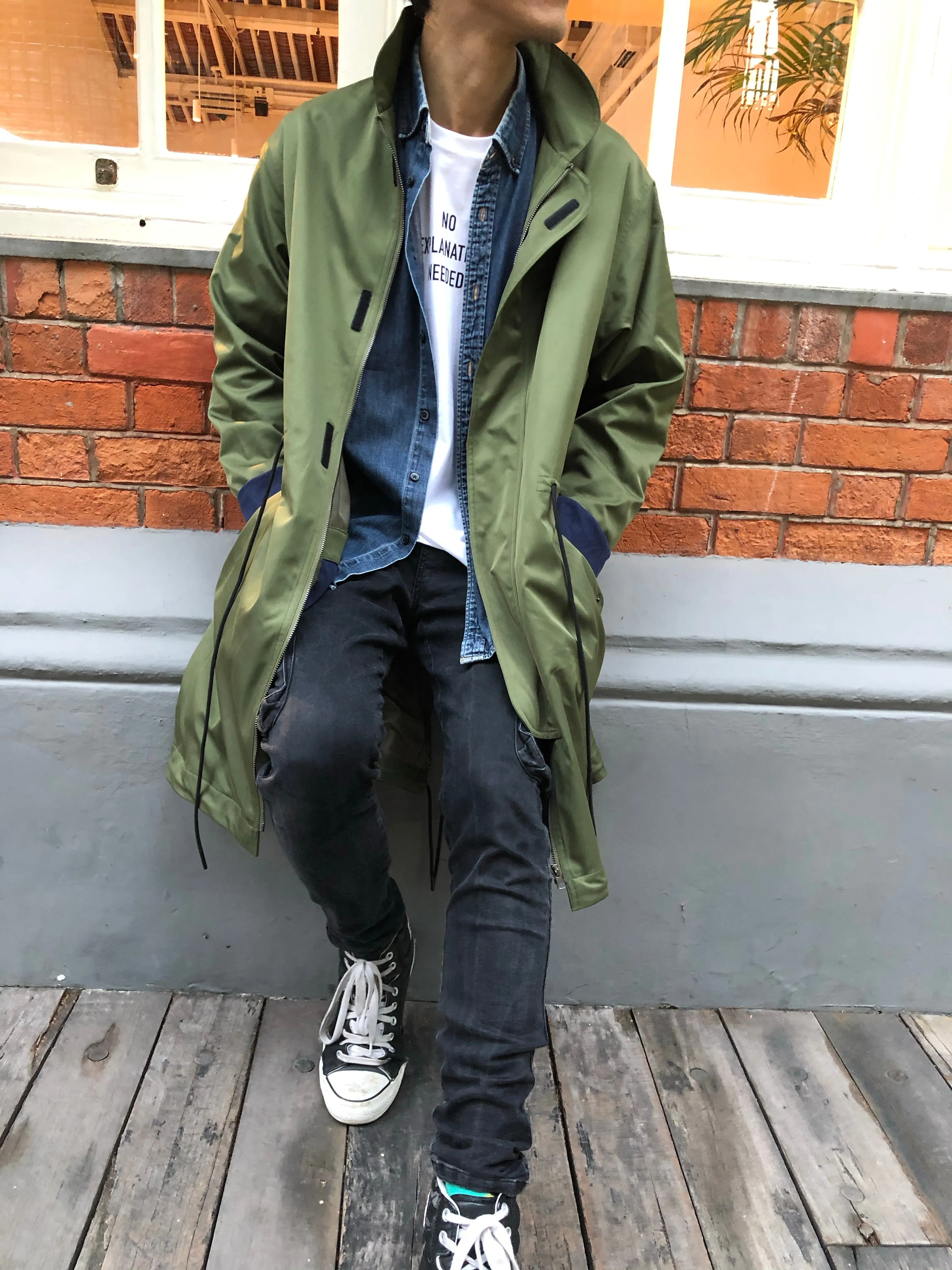 <A 000a001y5a04>  Fungolia 2020 Travel Parka Jacket (Olive Green)