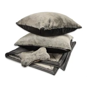 Luxury Doggy Décor Set - Faux Fur with Graphite Grey Velvet