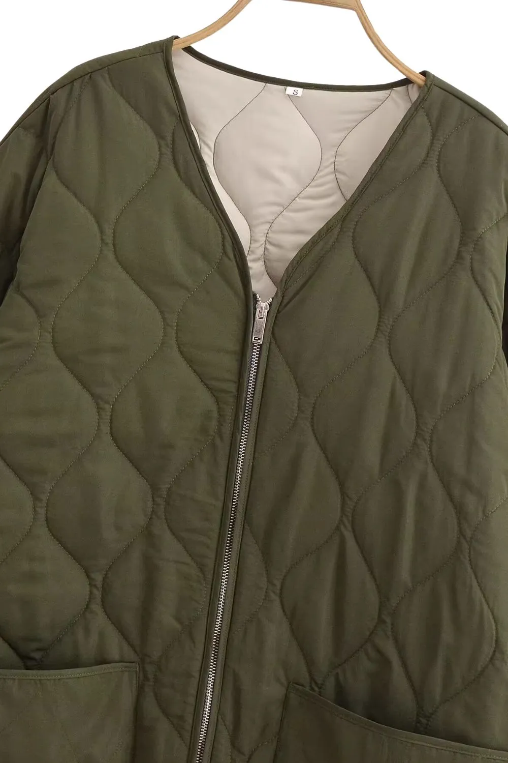 'Lynn' Minimalist Casual Synthetic Puffer Jacket