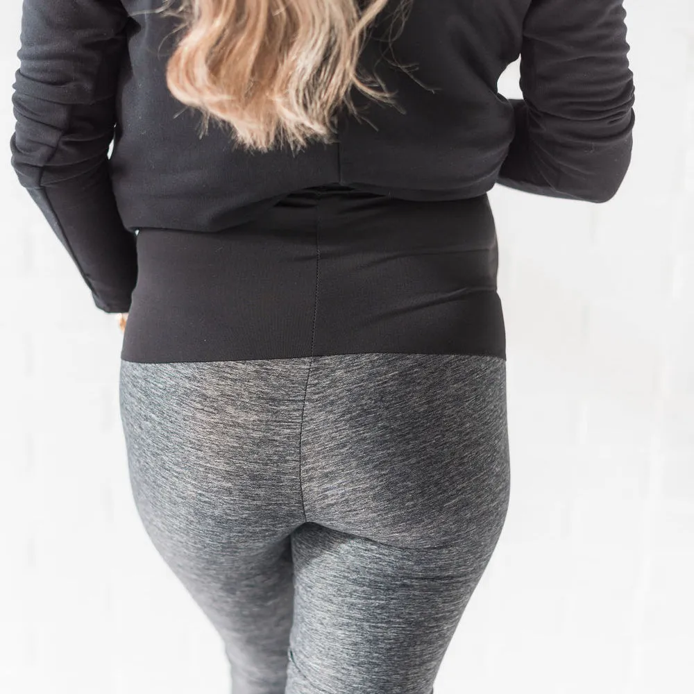 Lynx Legging- Heathered Graphite Grey