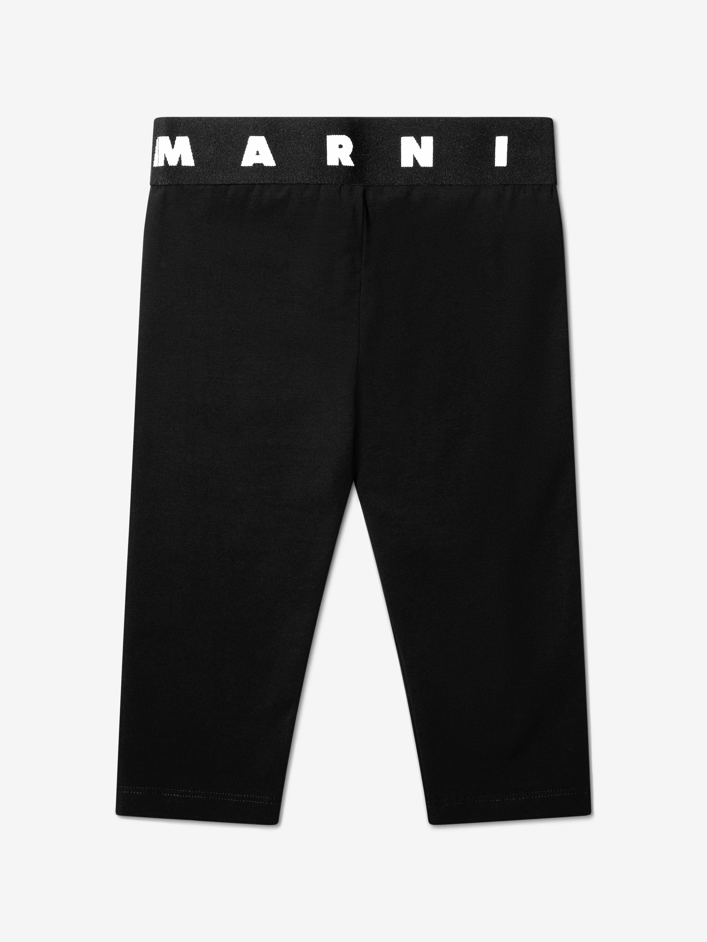 MARNI Girls Logo Band Leggings in Black