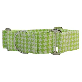 Martingale Collar - Houndstooth Lime