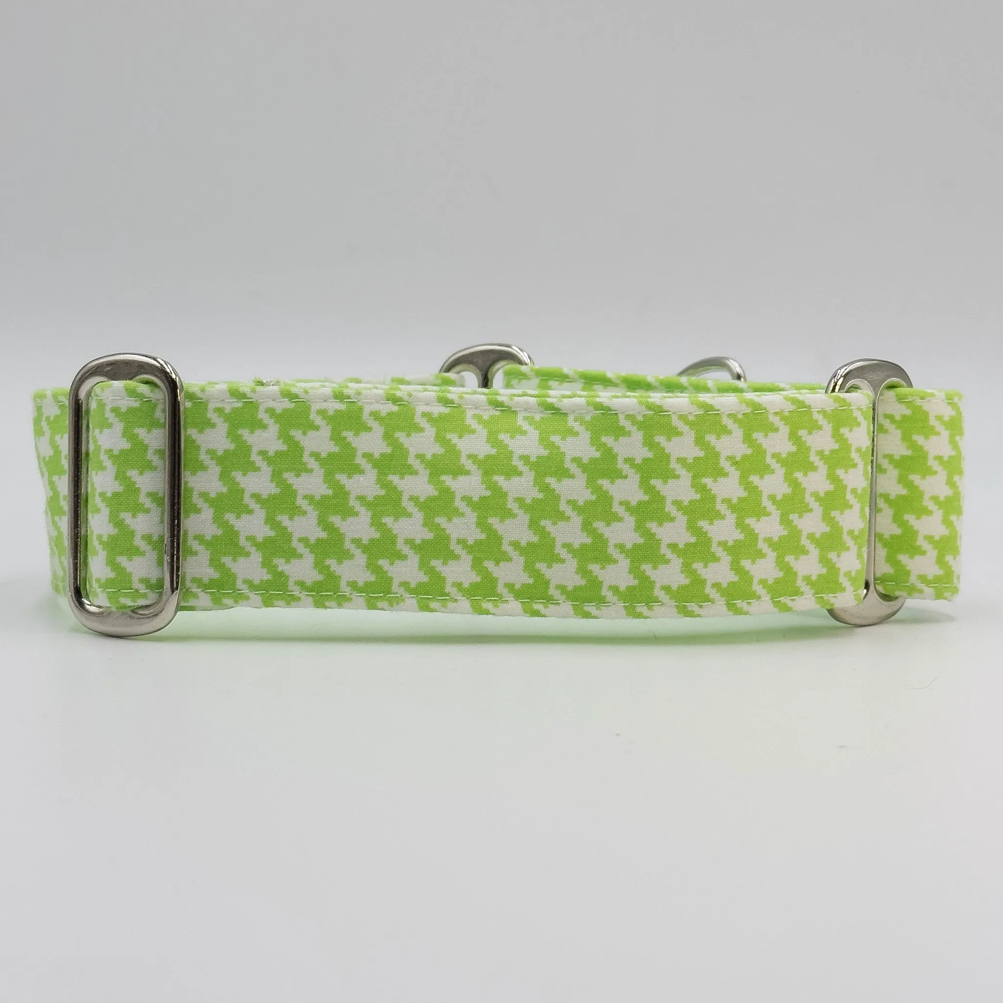 Martingale Collar - Houndstooth Lime