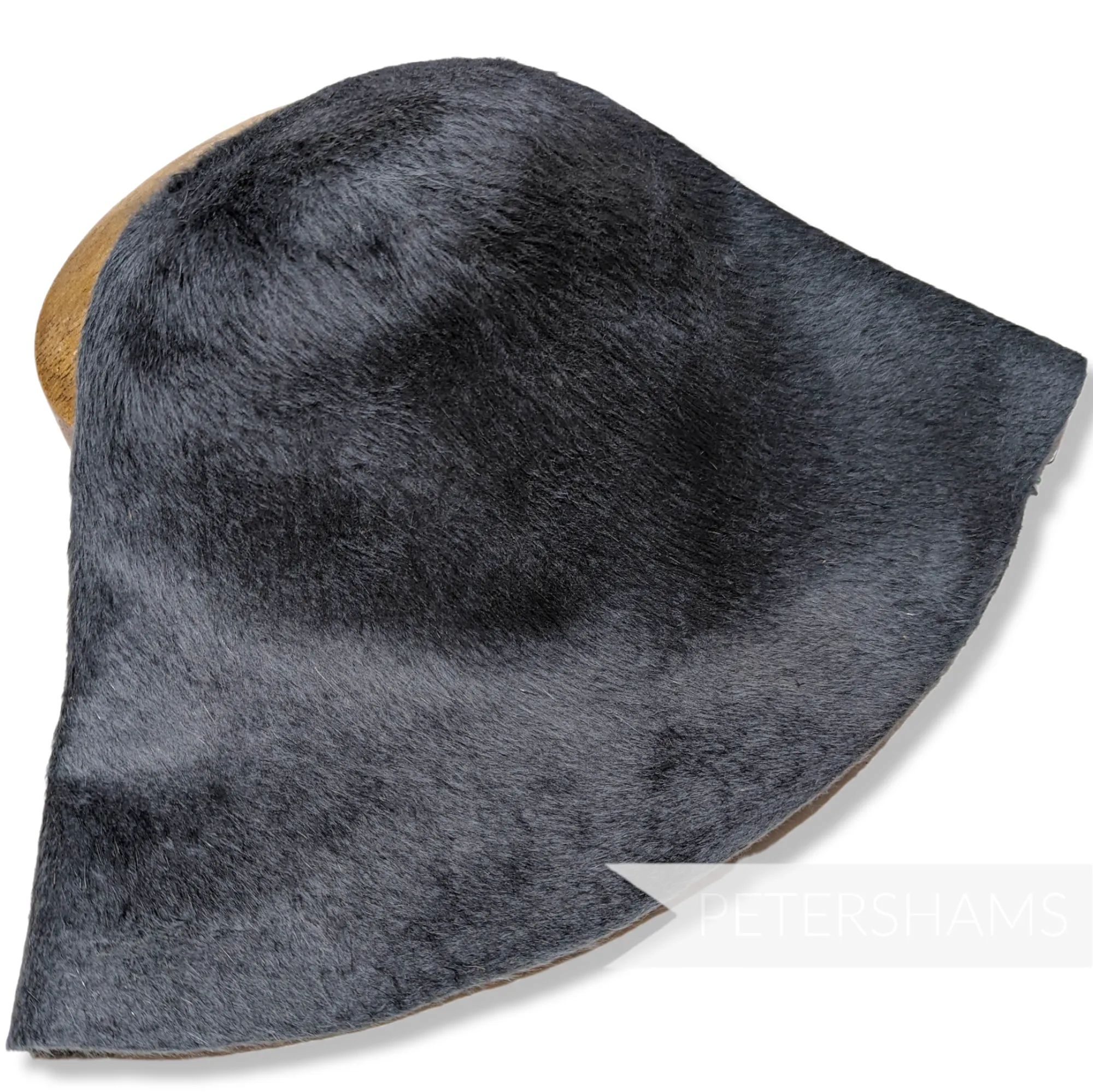 Melusine Vintage Fur Felt Cone Hood Hat Body - Greys & Greens