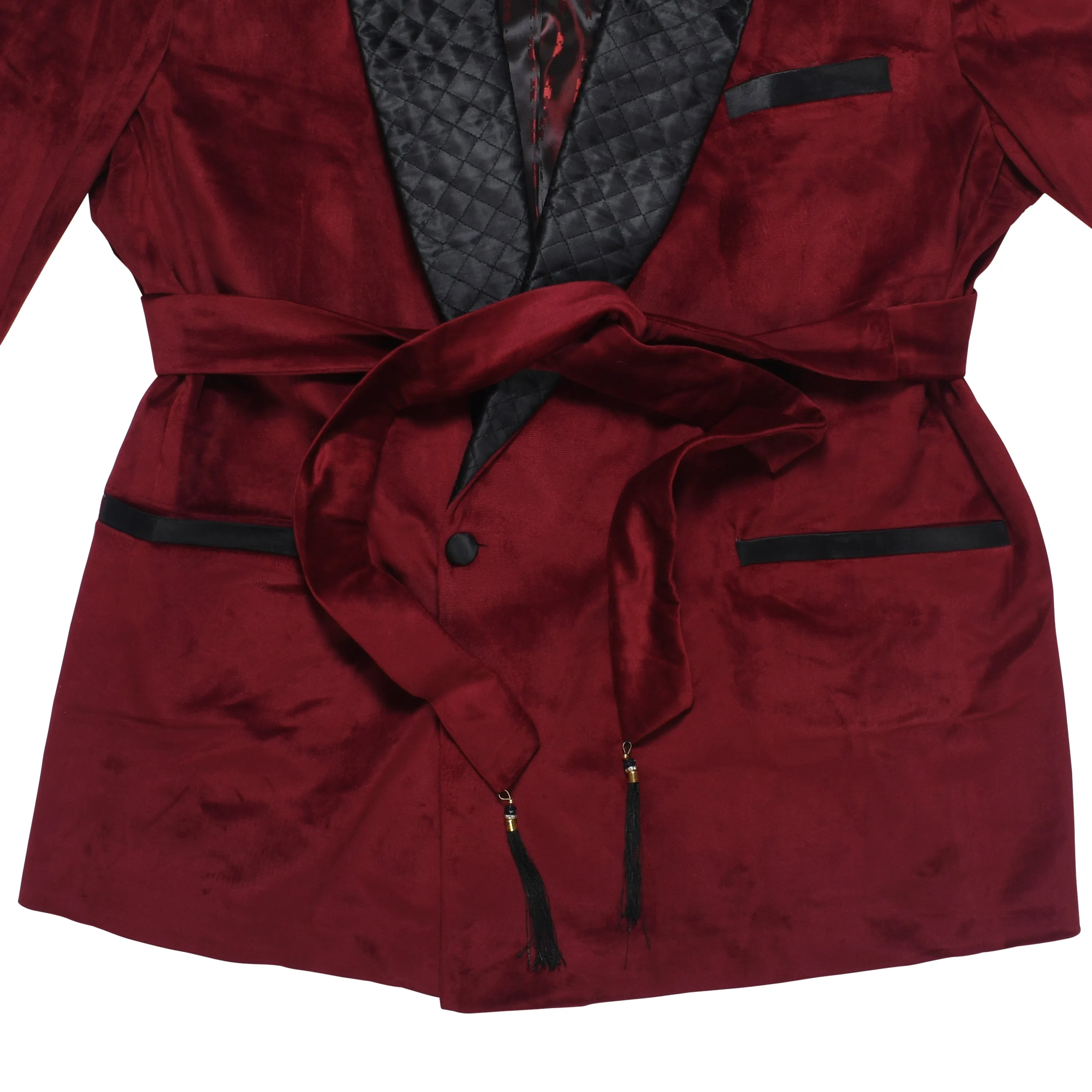 Mens Quilted Jackets Maroon Velvet Jacket Hosting Evening Party Wear Coat Blazers