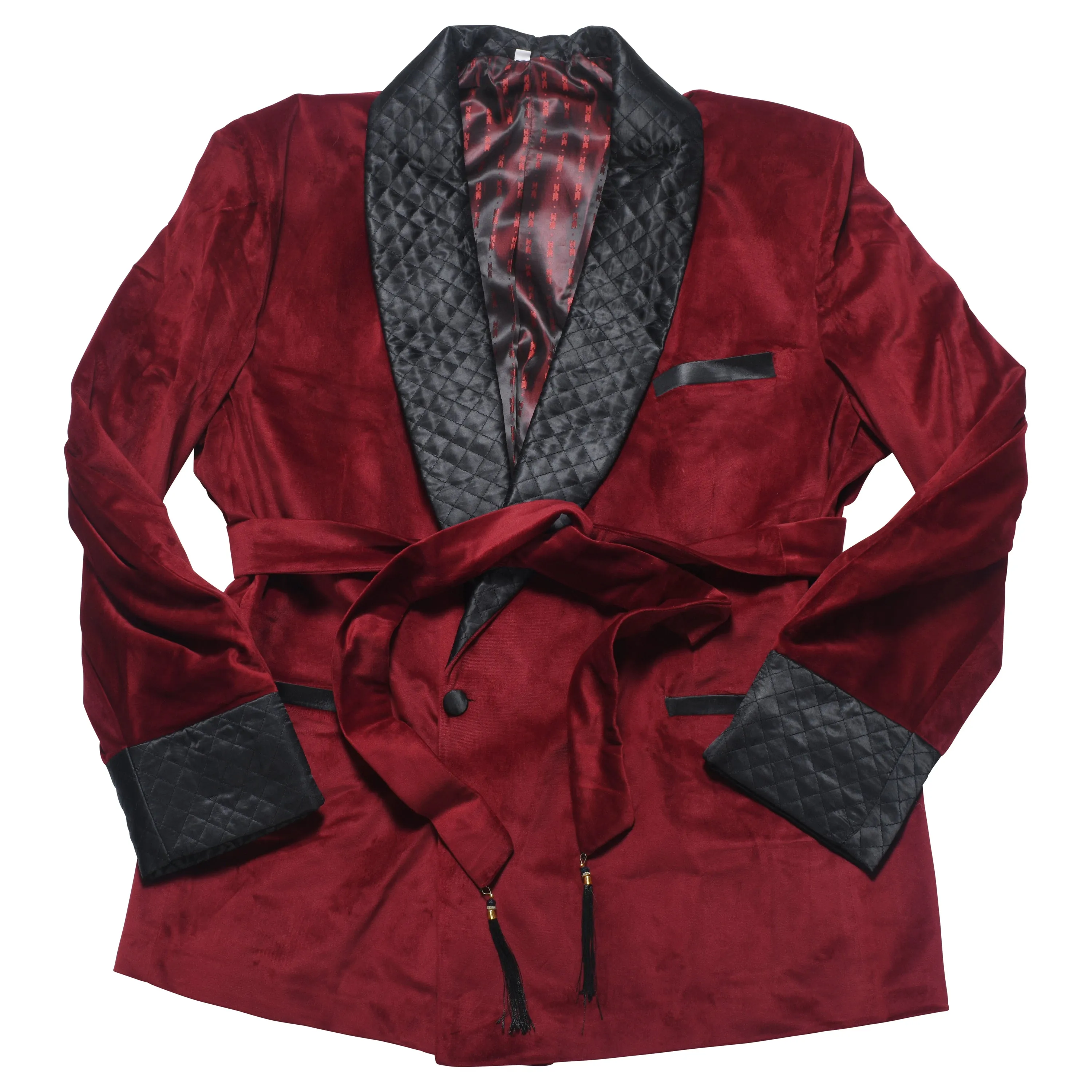 Mens Quilted Jackets Maroon Velvet Jacket Hosting Evening Party Wear Coat Blazers