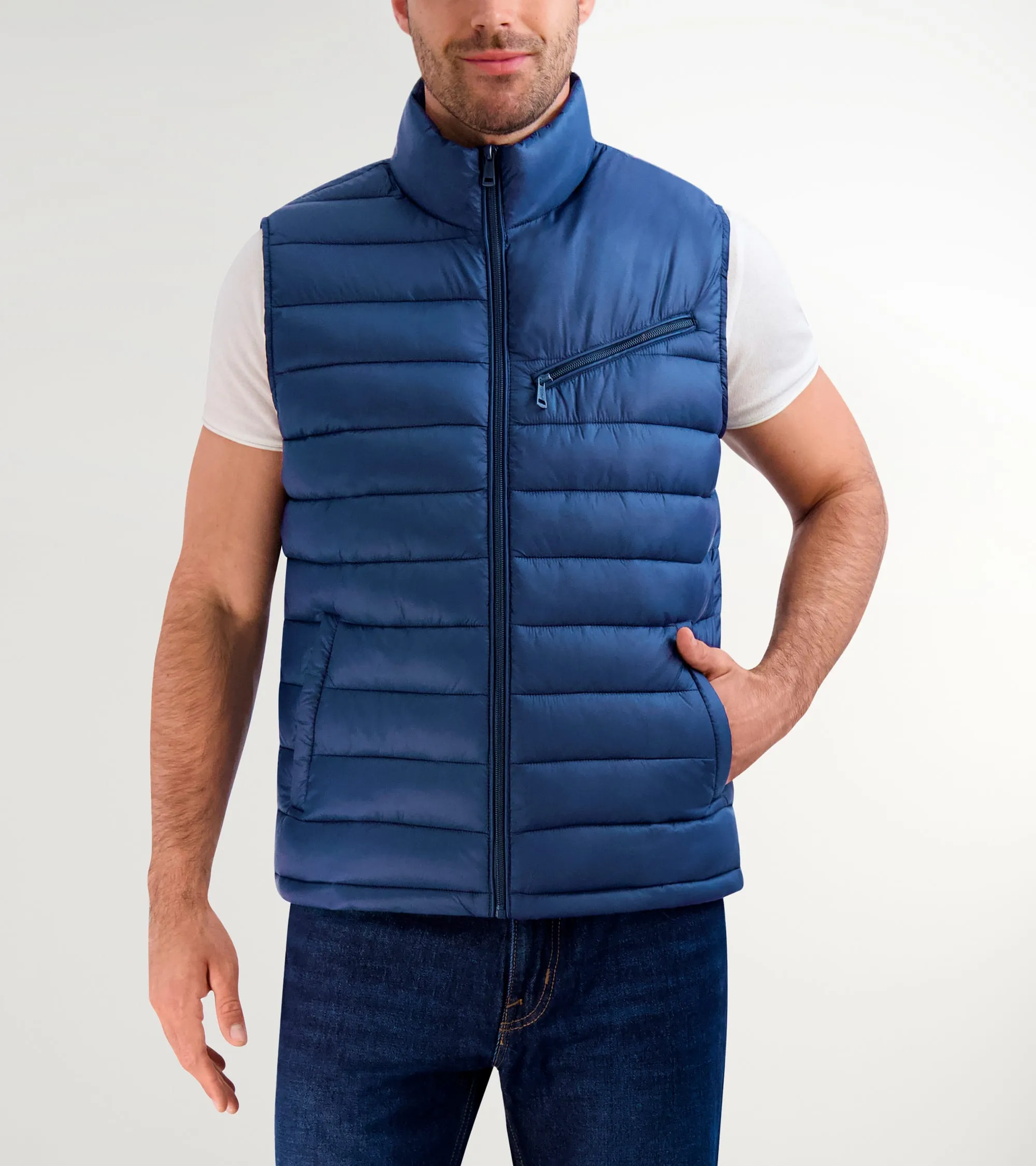 Men's Quilted Zip-Up Vest