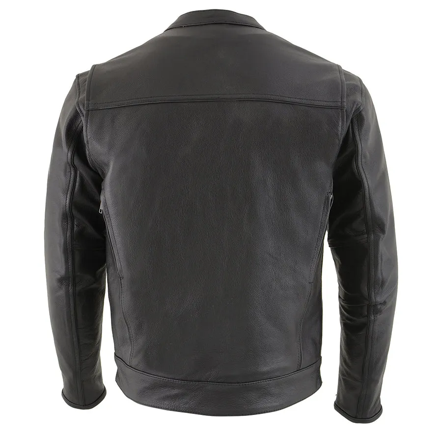 Men’s Vented Scooter Jacket w/ Cool Tec® Leather & Utility Pockets