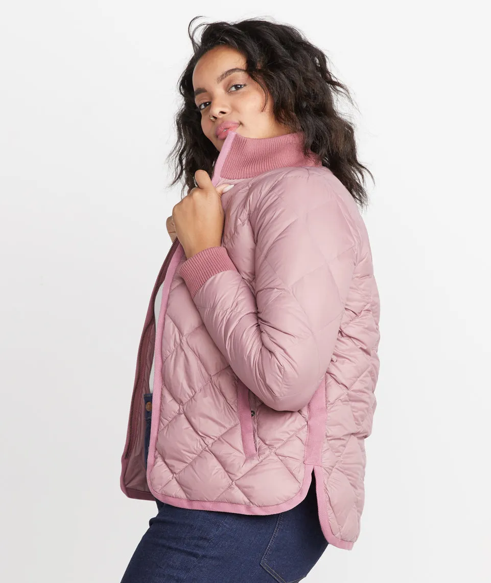 Meredith Puffer Coat in Mauve