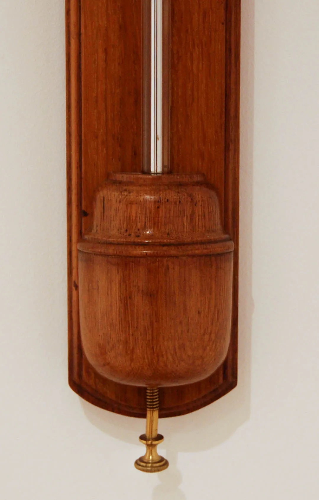 Mid Victorian Golden Oak Stick Barometer by Elliott Brothers London