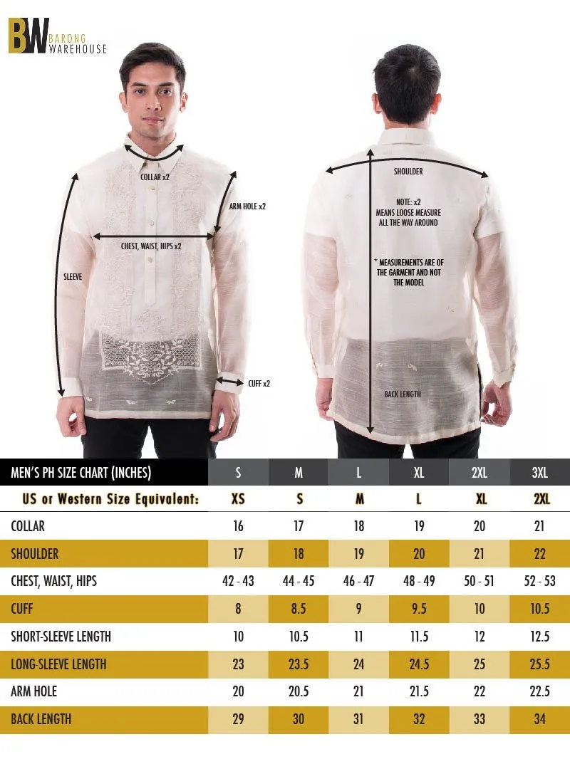 MK01 - Silk Pina Barong Tagalog