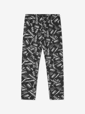 MM6 Maison Margiela Kids Fragile Logo Print Leggings