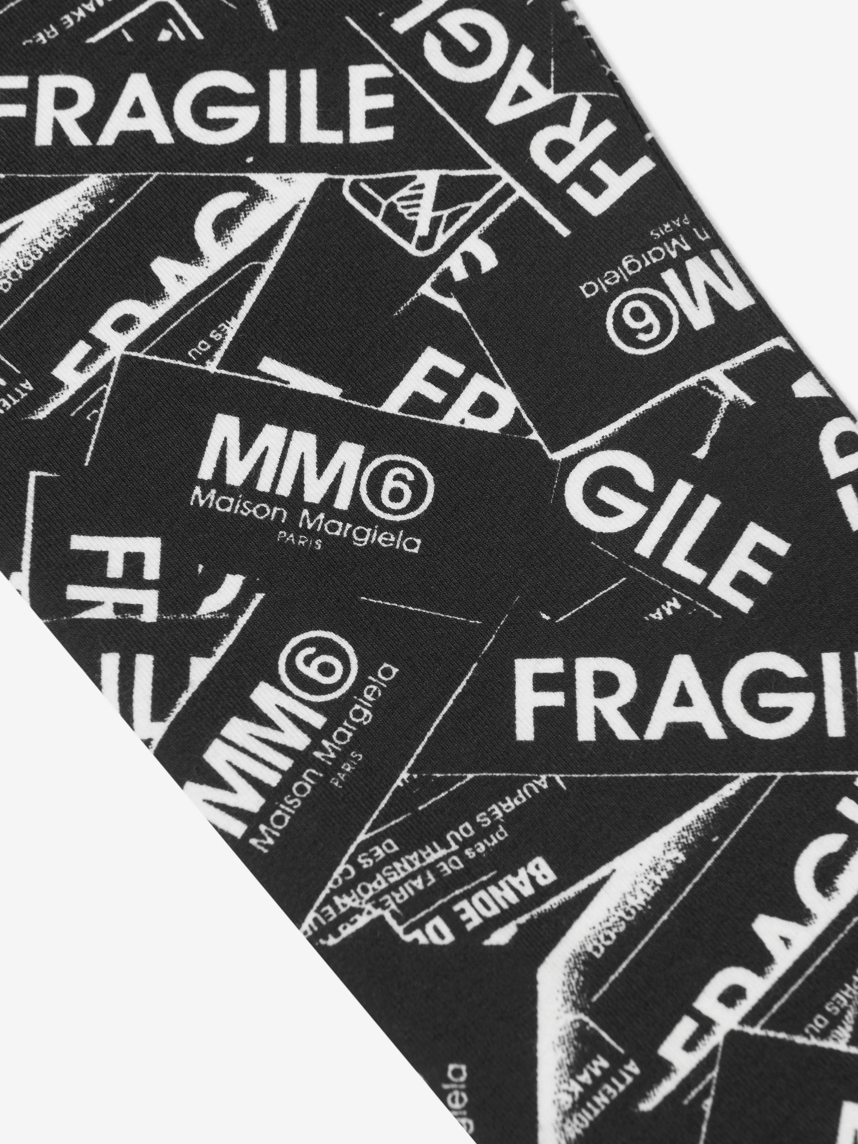 MM6 Maison Margiela Kids Fragile Logo Print Leggings