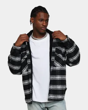 MNML Sherpa Lined Flannel Shirt Black/Grey