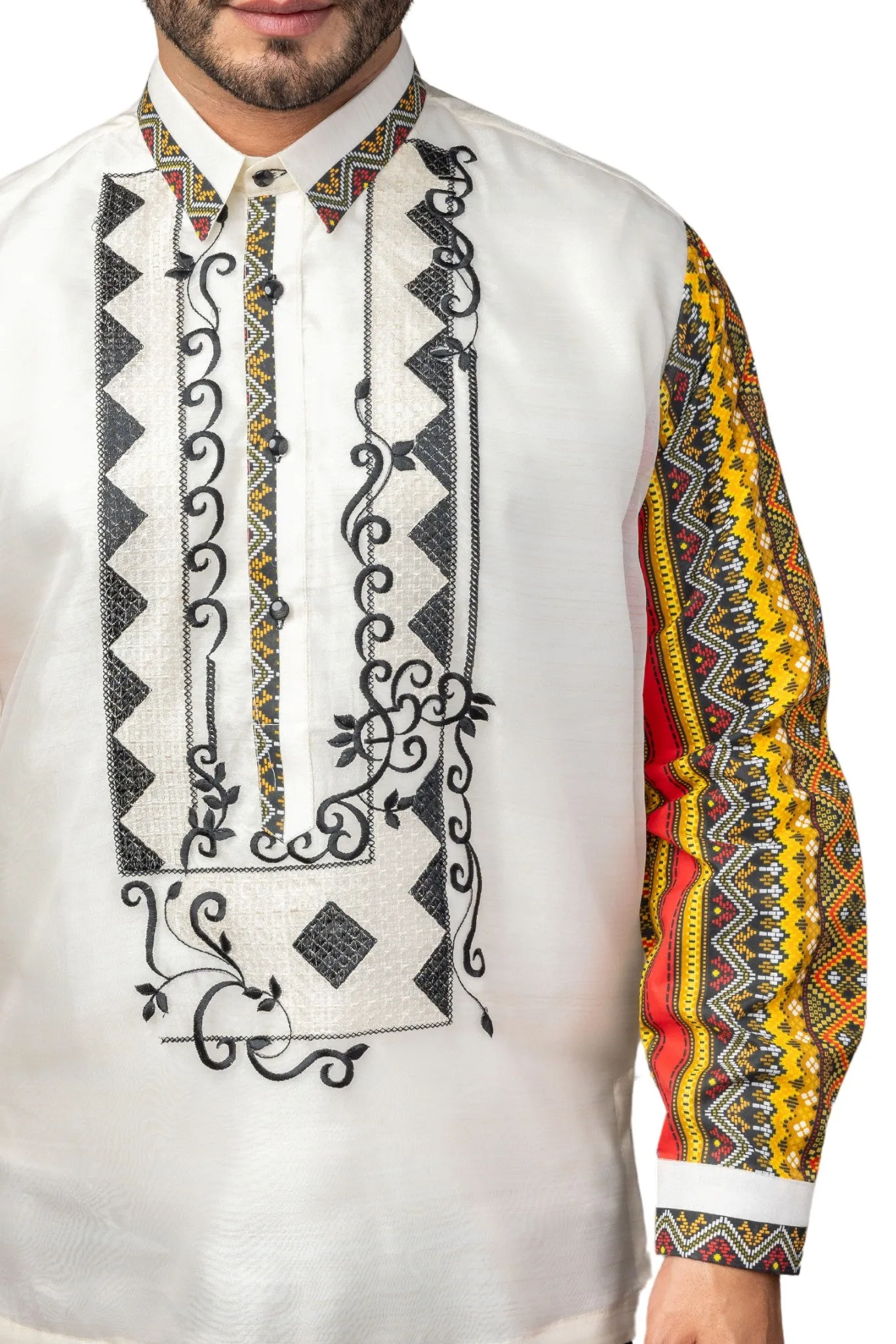 MO42 - Organza Barong Tagalog with Lining Ethnic