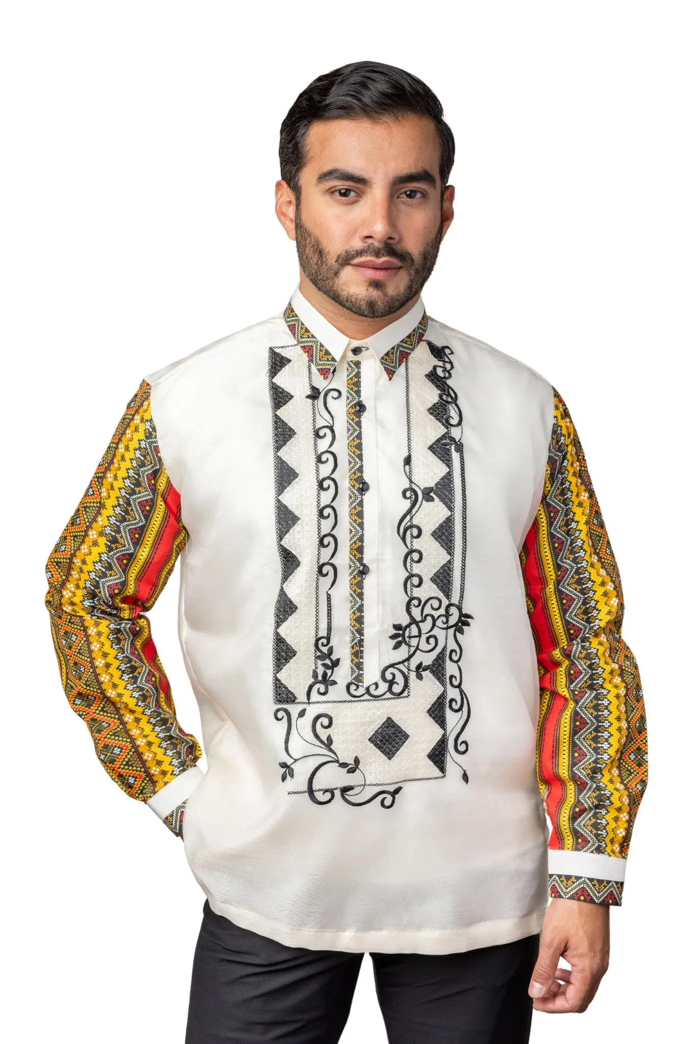 MO42 - Organza Barong Tagalog with Lining Ethnic