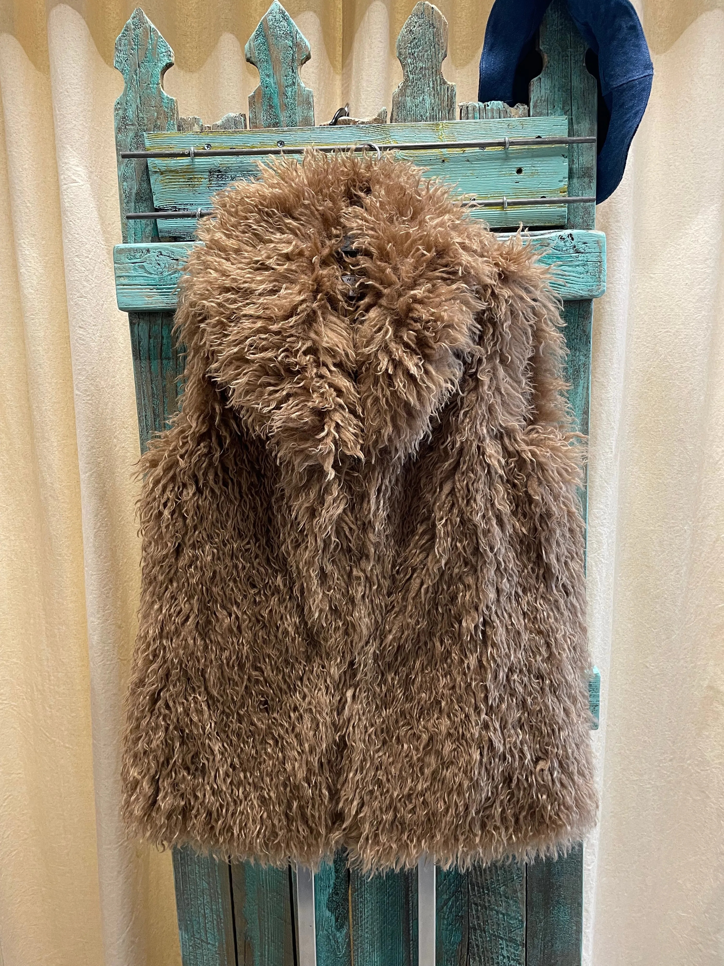 Mongolian Fur Vest in White