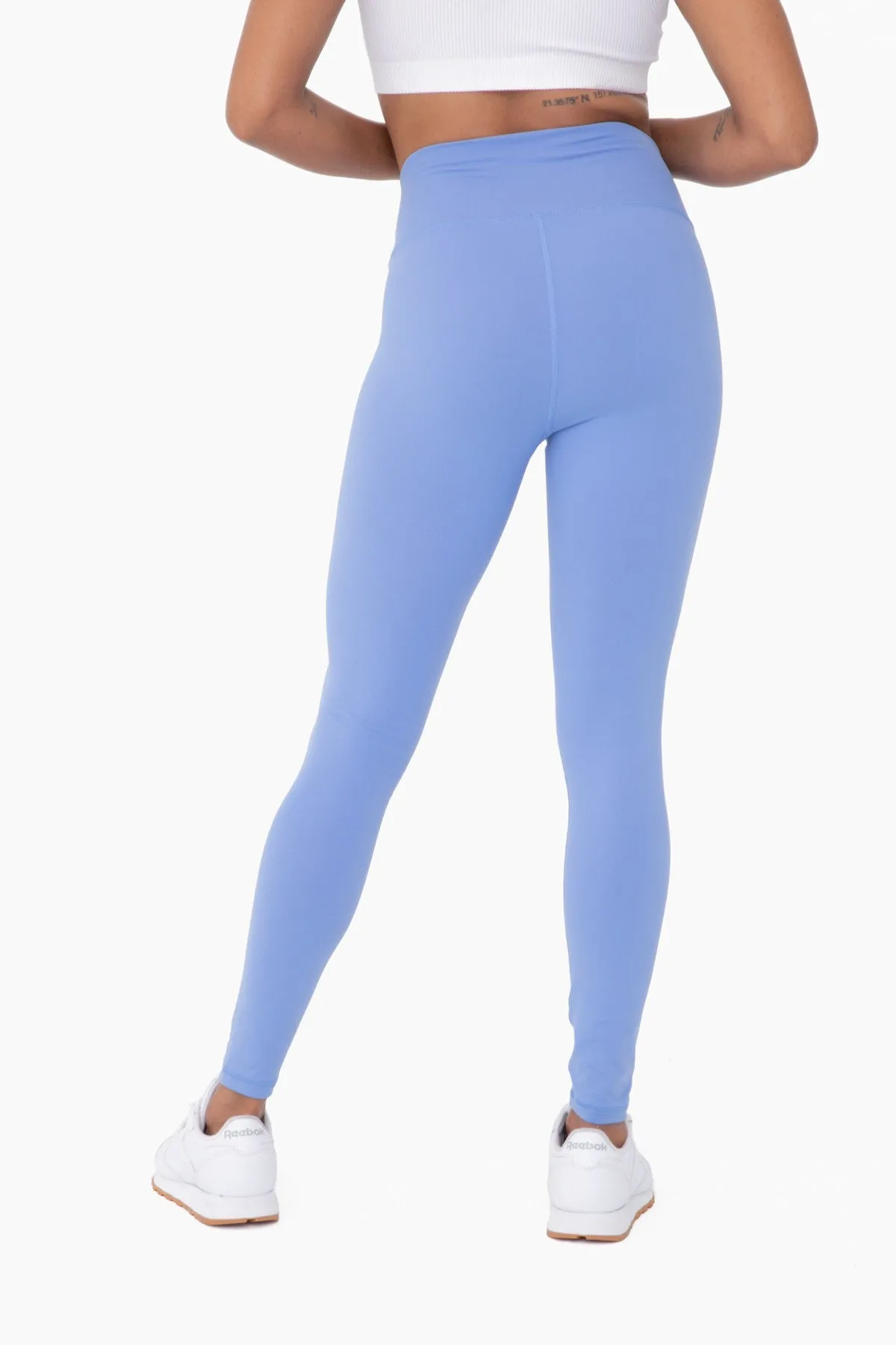 MONO B. Nylon-Blend Essential Solid Leggings - Final Sale