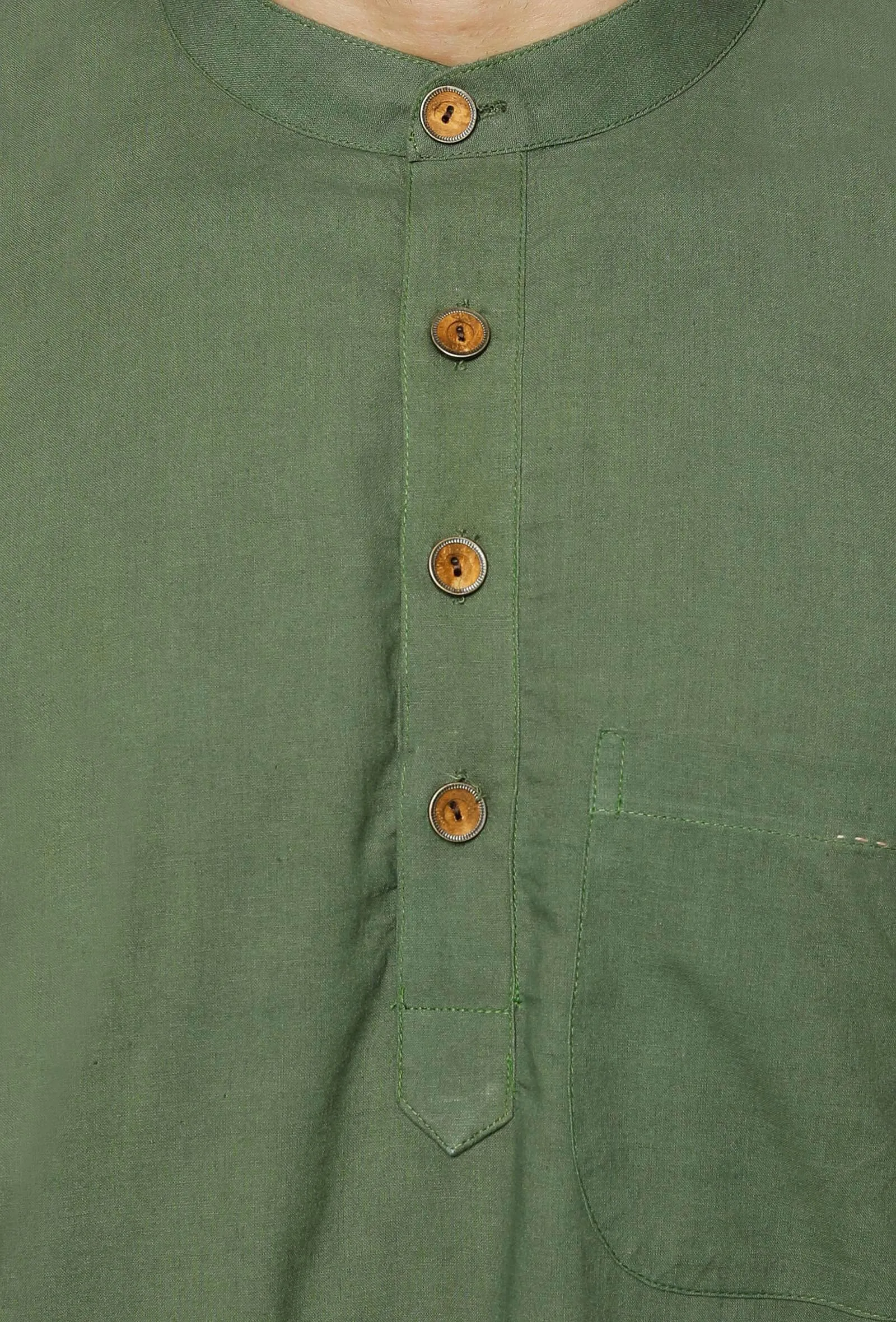 Moss Green Cotton Cambric Kurta