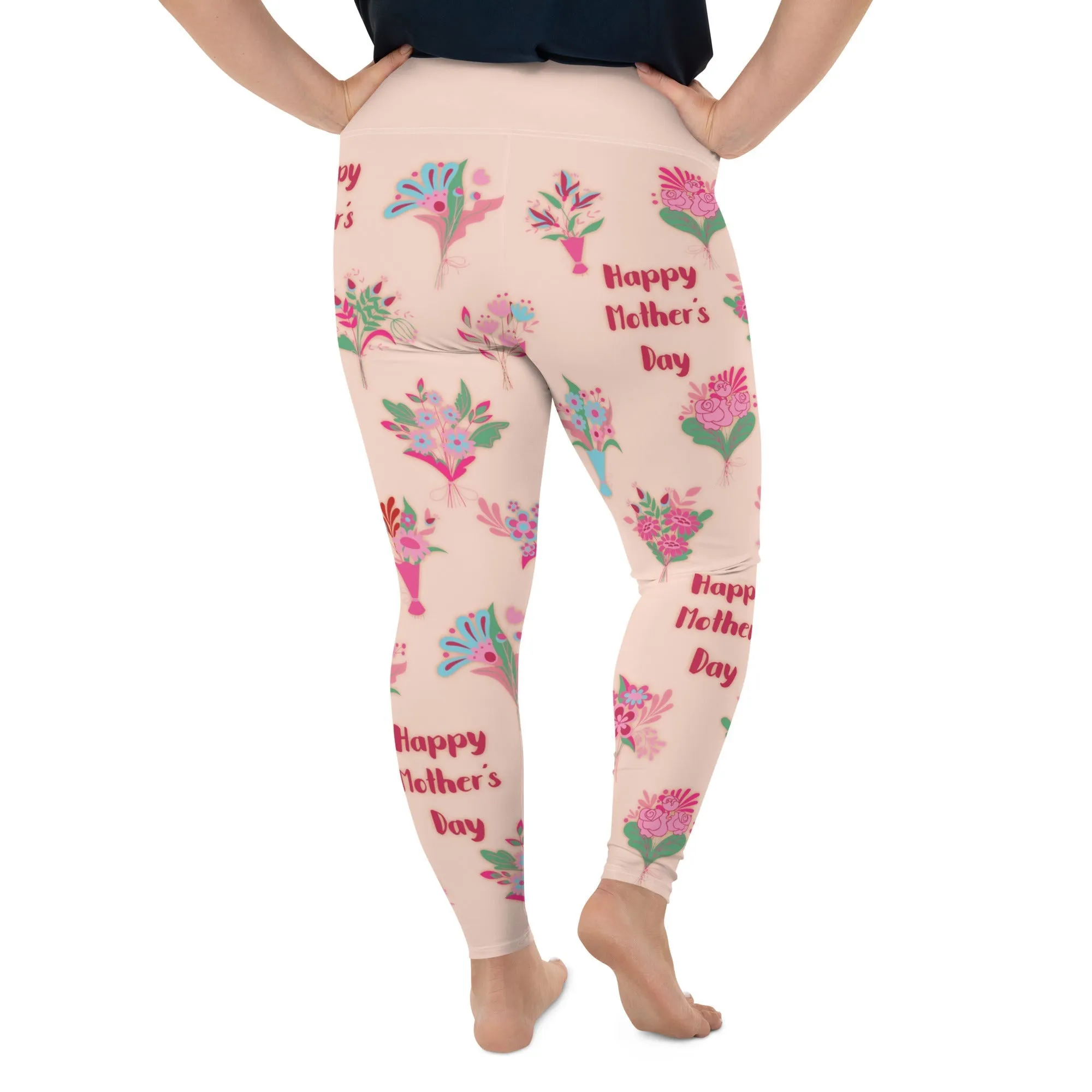 Mother's Day Bouquet Plus Size Leggings