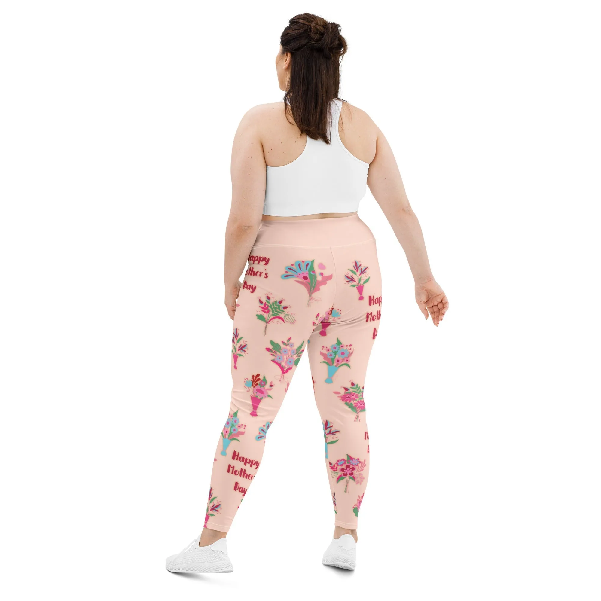 Mother's Day Bouquet Plus Size Leggings