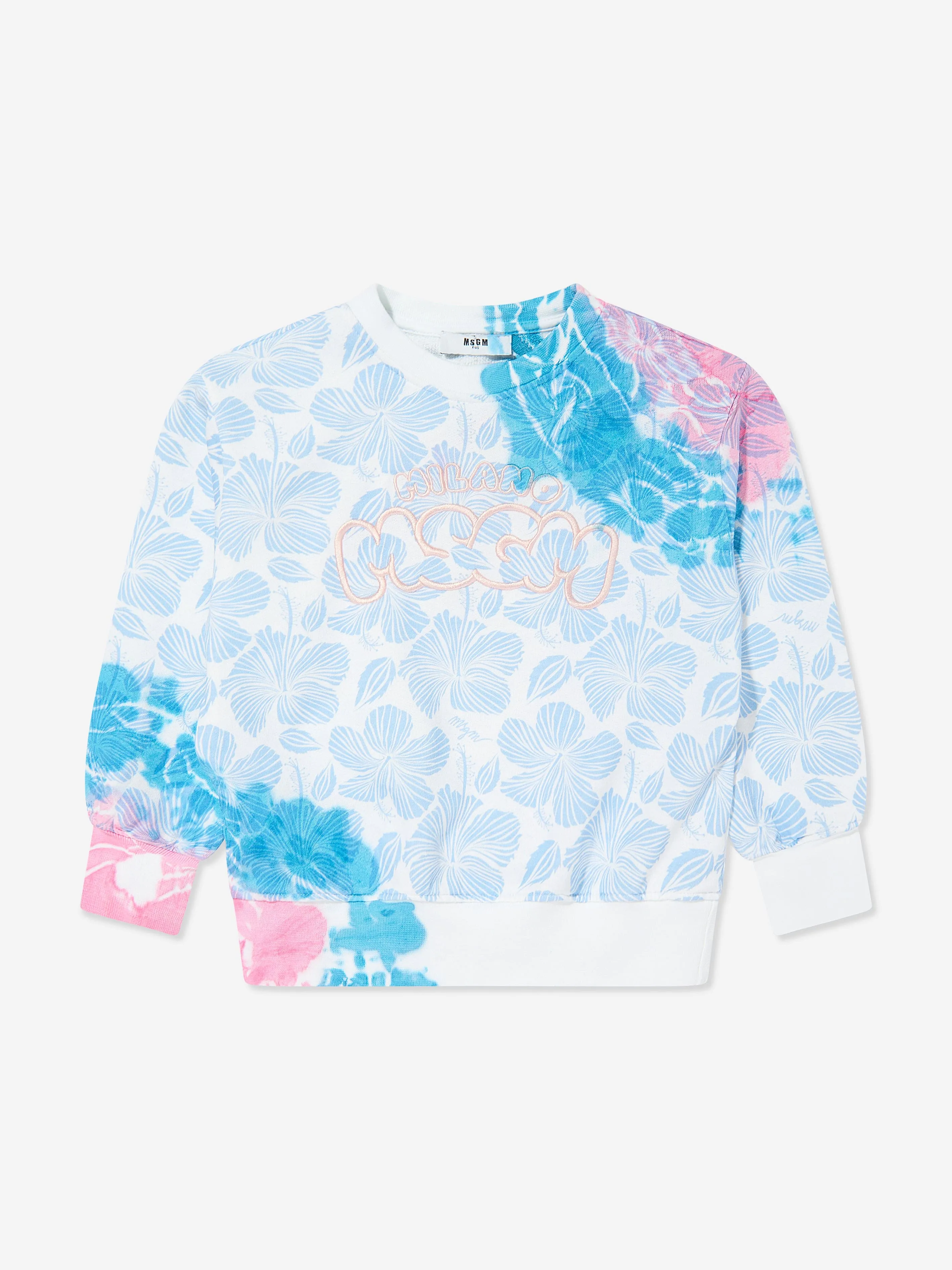 MSGM Girls Logo Sweatshirt in Blue