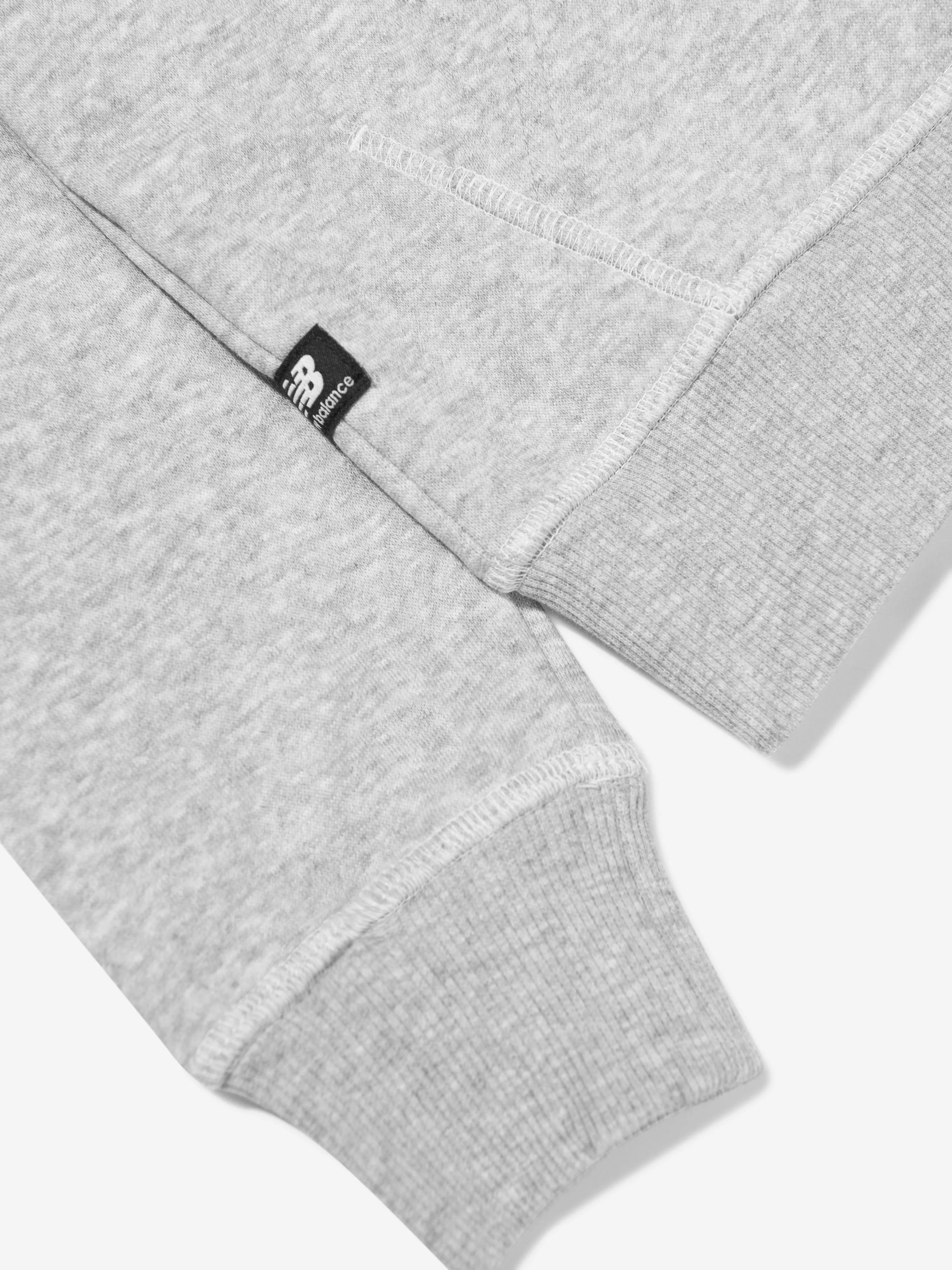 New Balance Kids Essentials Brushed Back Hoodie in Grey