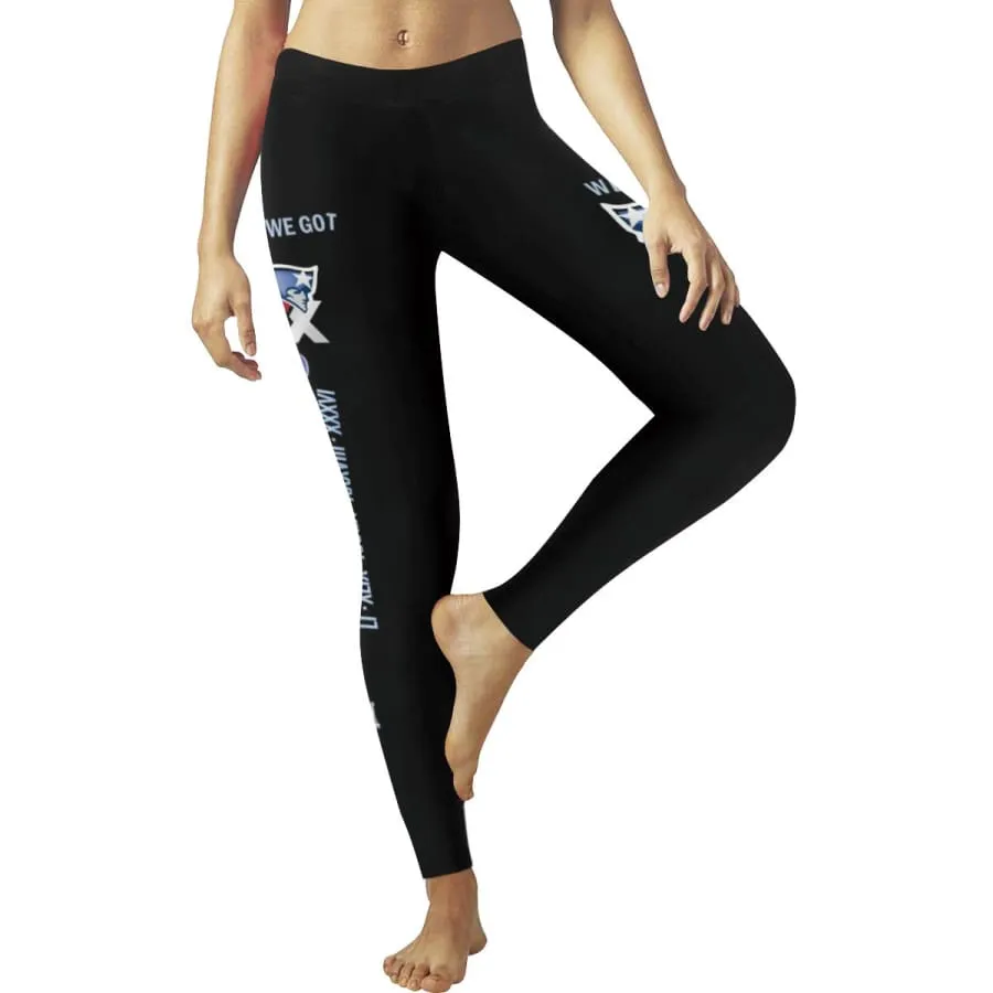 New England Patriots Leggings Black|NFL 6X Champion Patriots Yoga Pants