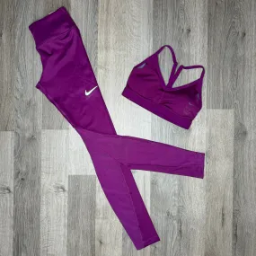 Nike Bra / Leggings Set Purple